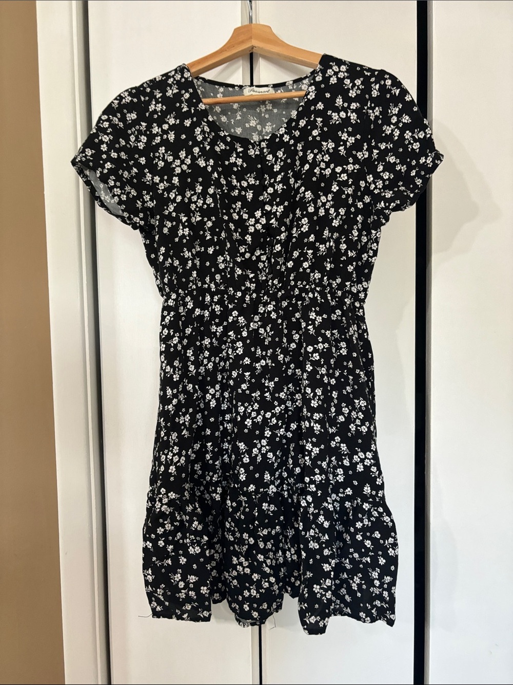 Passport floral button detail dress